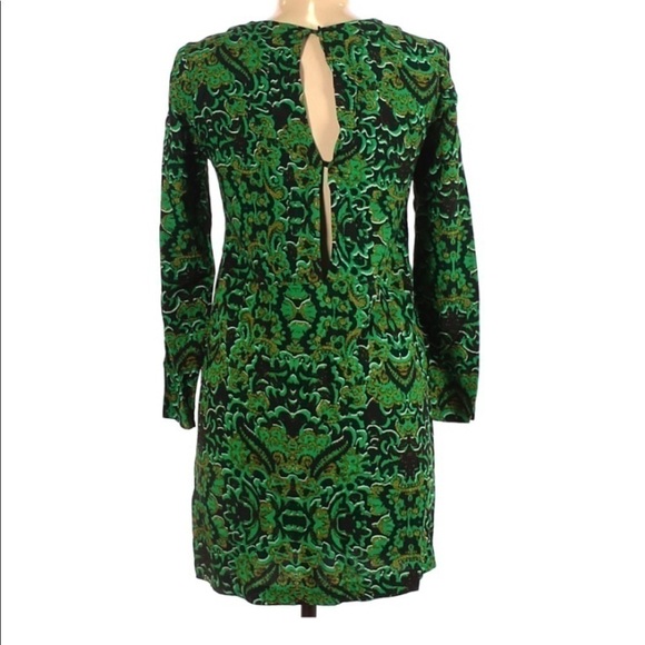 H&M GREEN AND BLACK PATTERNED CASUAL DRESS - Picture 4 of 5